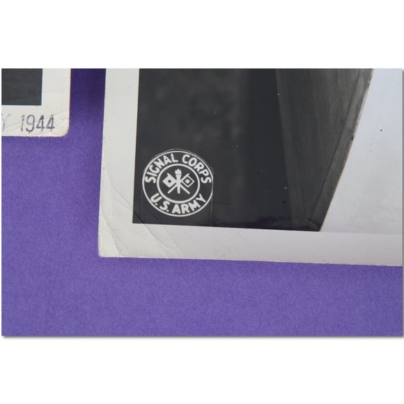 Two 8”x10” black and white photos from the U.S. Army Signal Corps. Dated 1944 - Picture 3 of 8